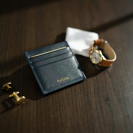 The Velou Card Holder - Navy